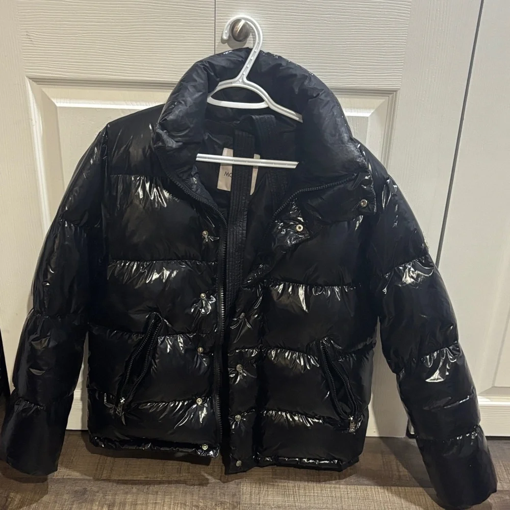 Moncler Shiny Black unisex Puffer Jacket - Picture 1 of 12